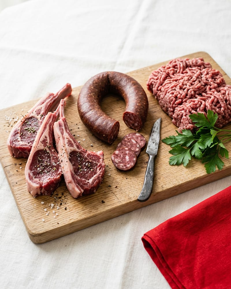 Frisches Fleisch mit Rosmarin